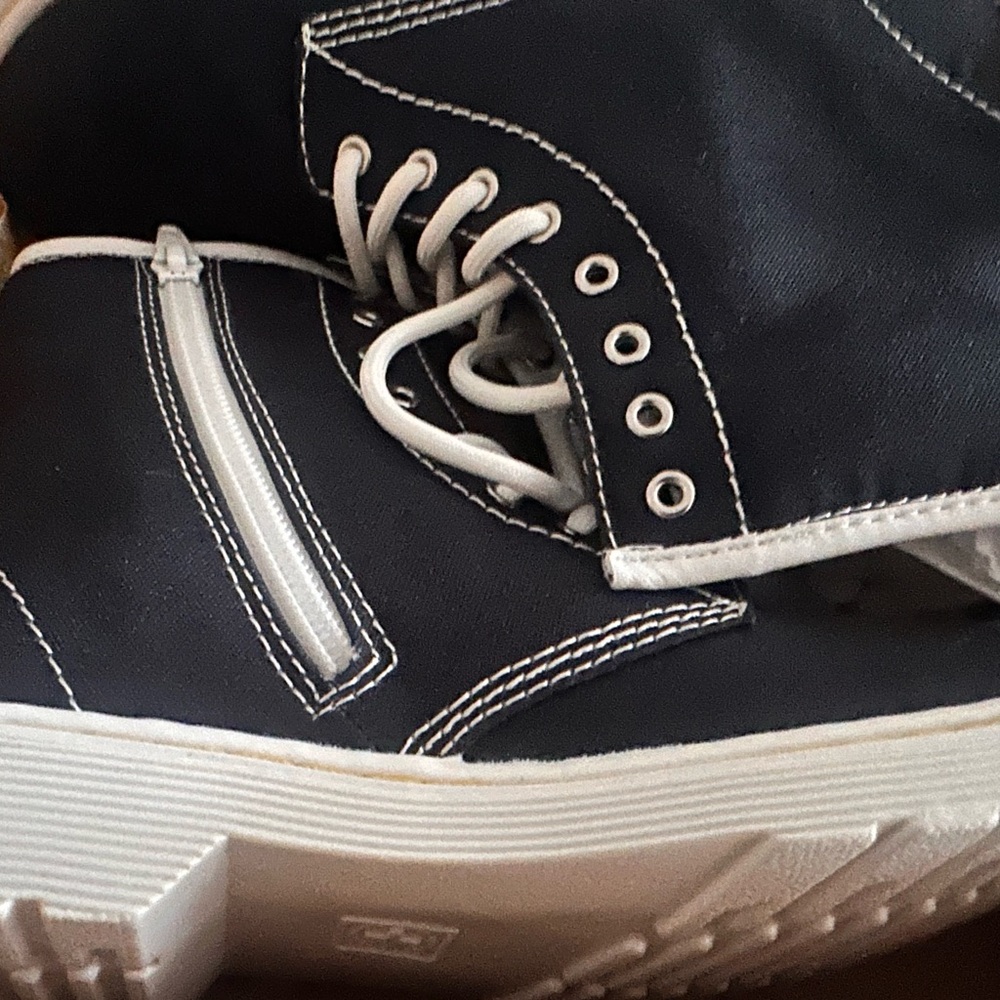 Dr. Martens Kids Blue and White Lace-Up Boots